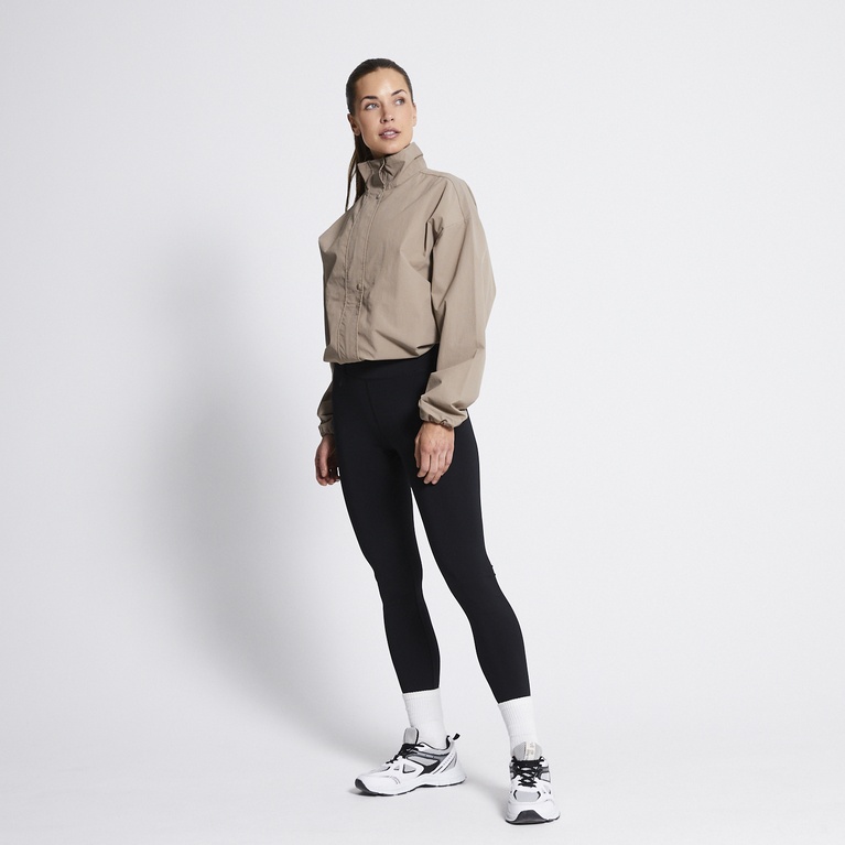 High neck sporty jacket "Windy" Taupe